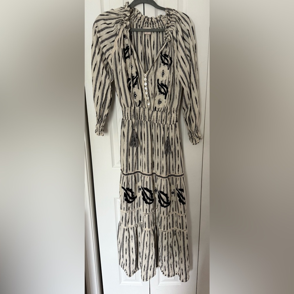 Miss June Paris Embroidered Boho Maxi Dress | Size S/M